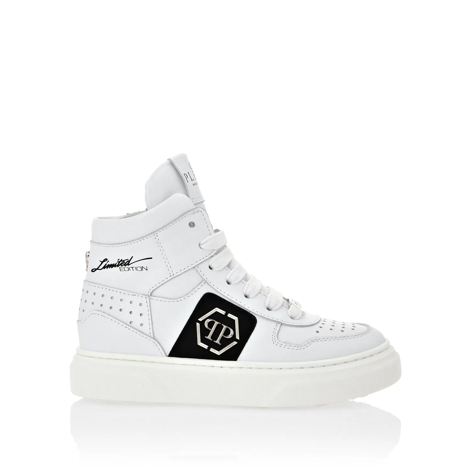 Детские кроссовки средней высоты PHILIPP PLEIN, White — фото 3