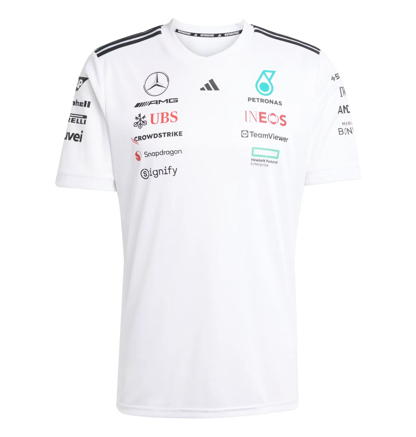 Мужская футболка с коротким рукавом Mercedes-AMG Petronas Formula One Team Driver Adidas, белый