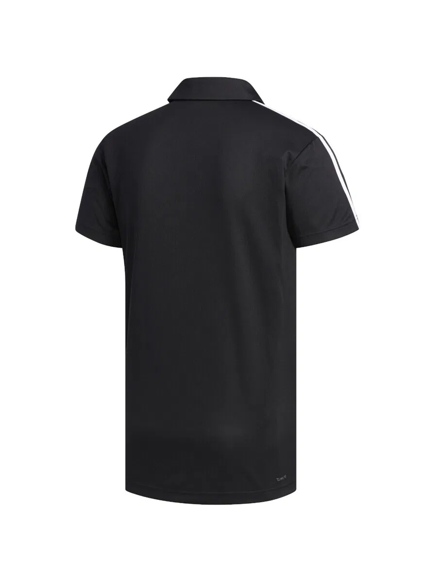 Футболка ADIDAS PERFORMANCE 'adidas Designed 2 Move 3-Stripes Polo Shirt' черного цвета — фото 2
