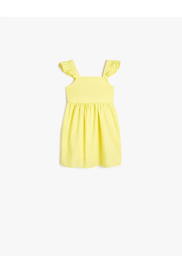 Детское платье с колокольчиковым рукавом Koton, Yellow