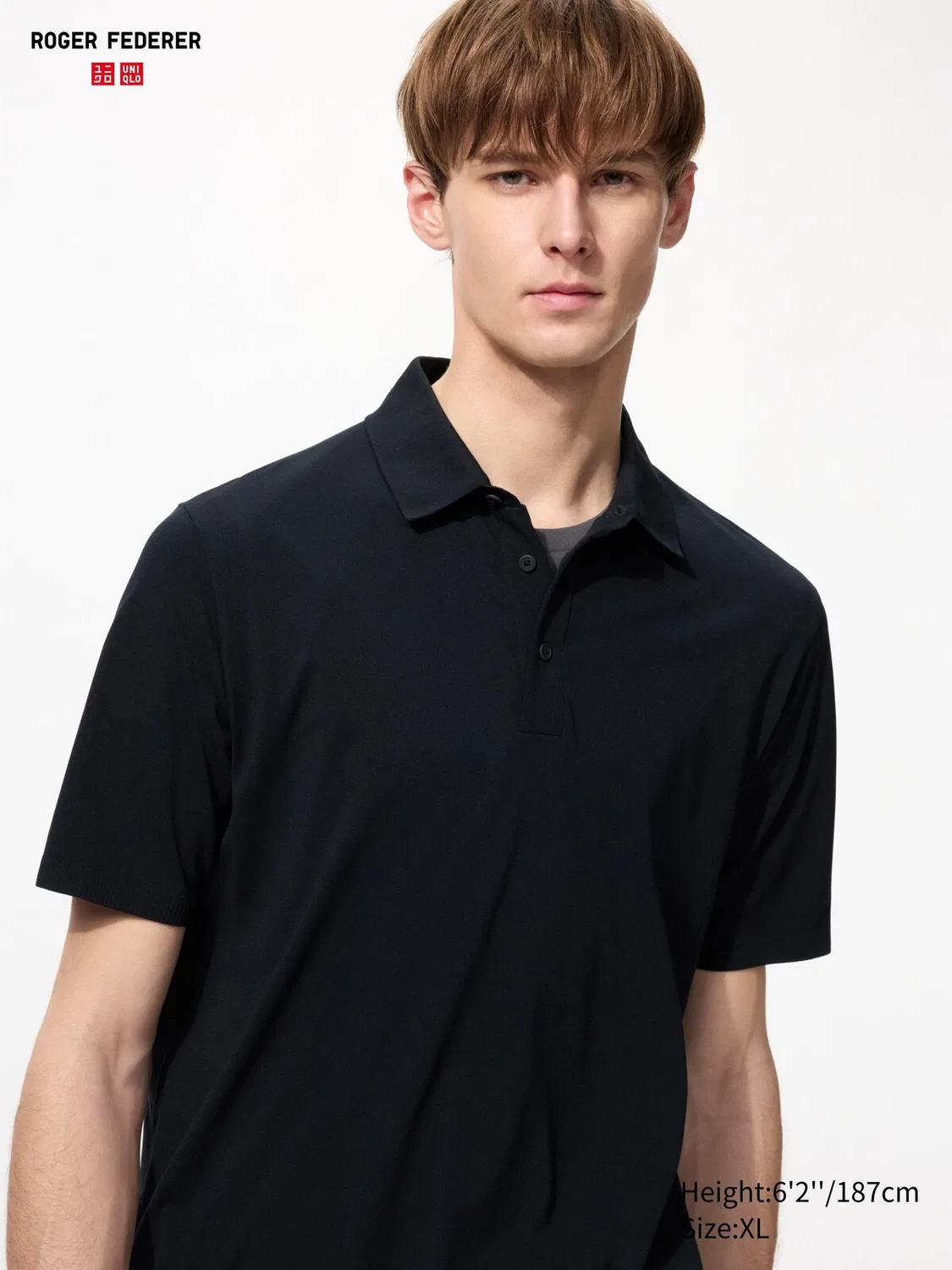 Рубашка поло Uniqlo Dry-Ex, для повседневной носки, черный