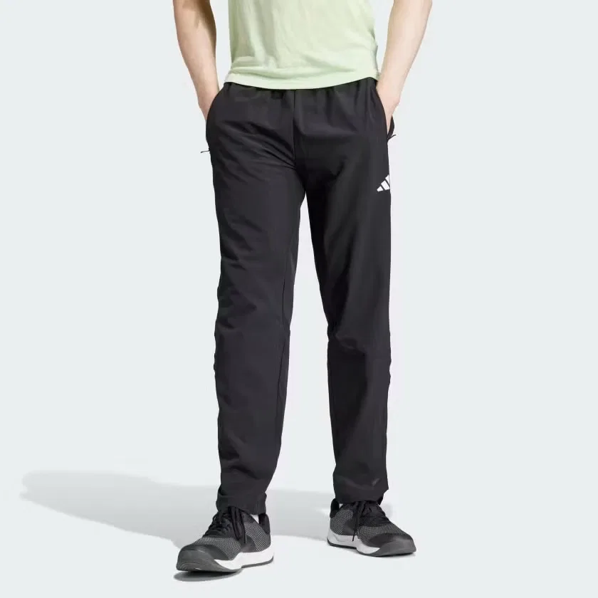 Штаны спортивные с логотипом Adidas, черный — фото 2