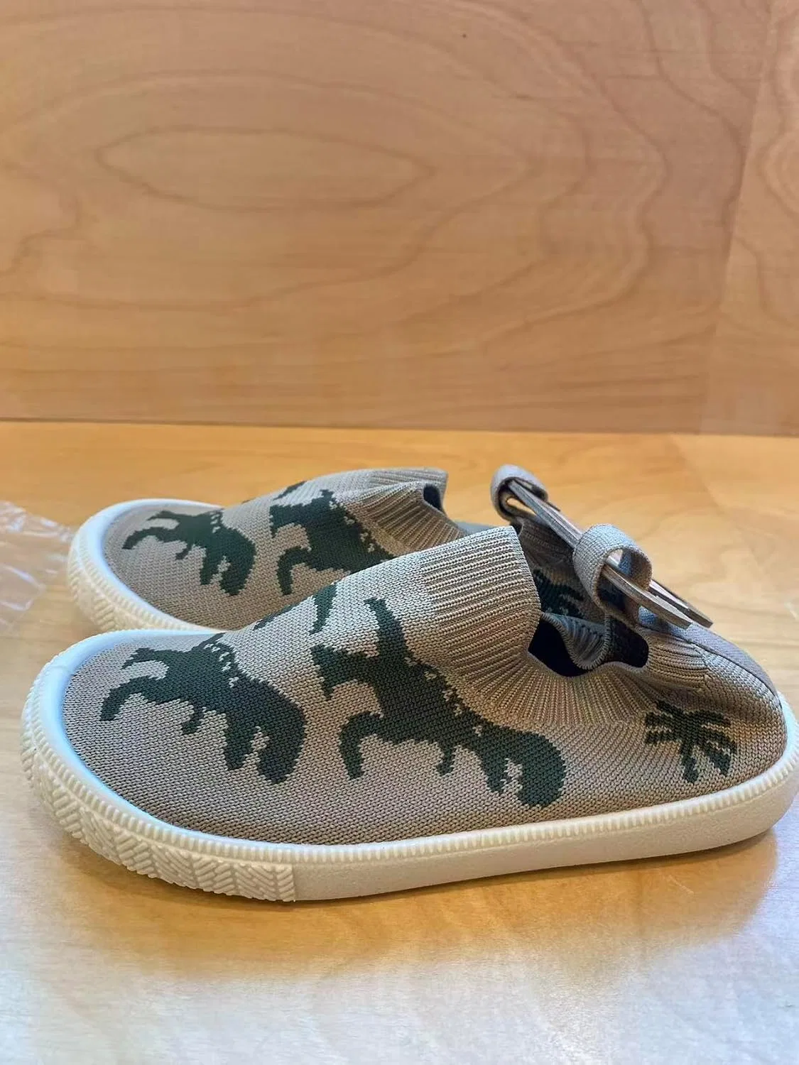Детские слипоны из трикотажа JAN & JUL, Graphic Knit Shoes Rex — фото 4