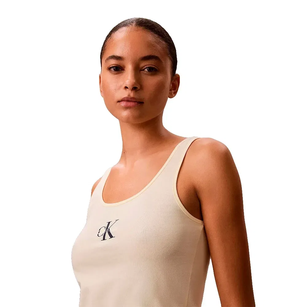 Футболка без рукавов Graphic Calvin Klein, бежевый — фото 4