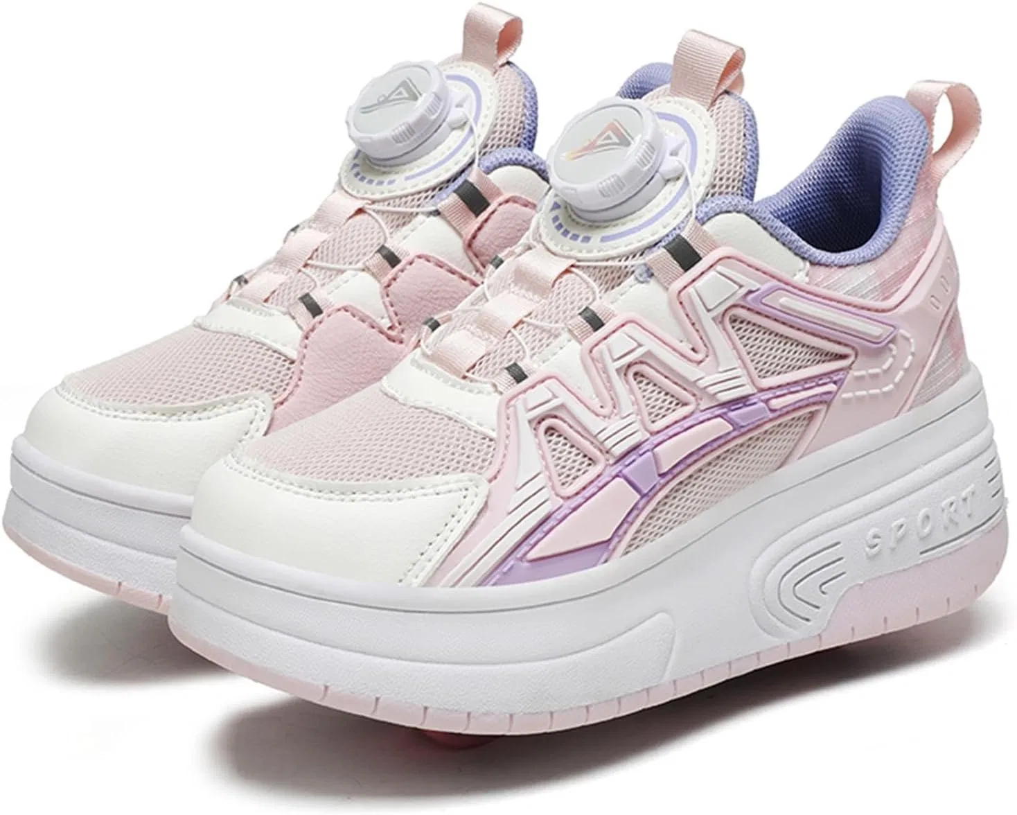 Детские кроссовки-ролики со съемными колесами LIWLLIUA, Pink