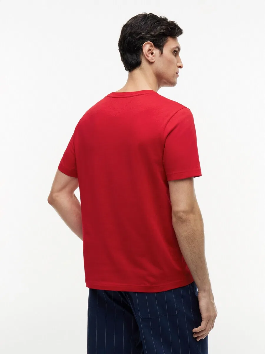 Футболка TOMMY HILFIGER с изображением флага, красного цвета — фото 4