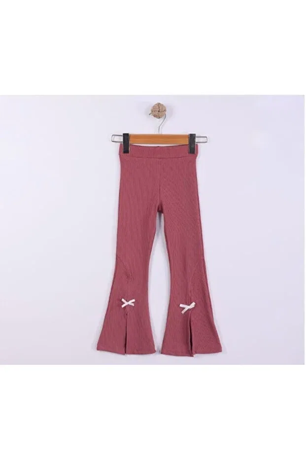 Детские леггинсы для девочек с принтом Spanish Long Ribbon Cevval Minigirls, Rose