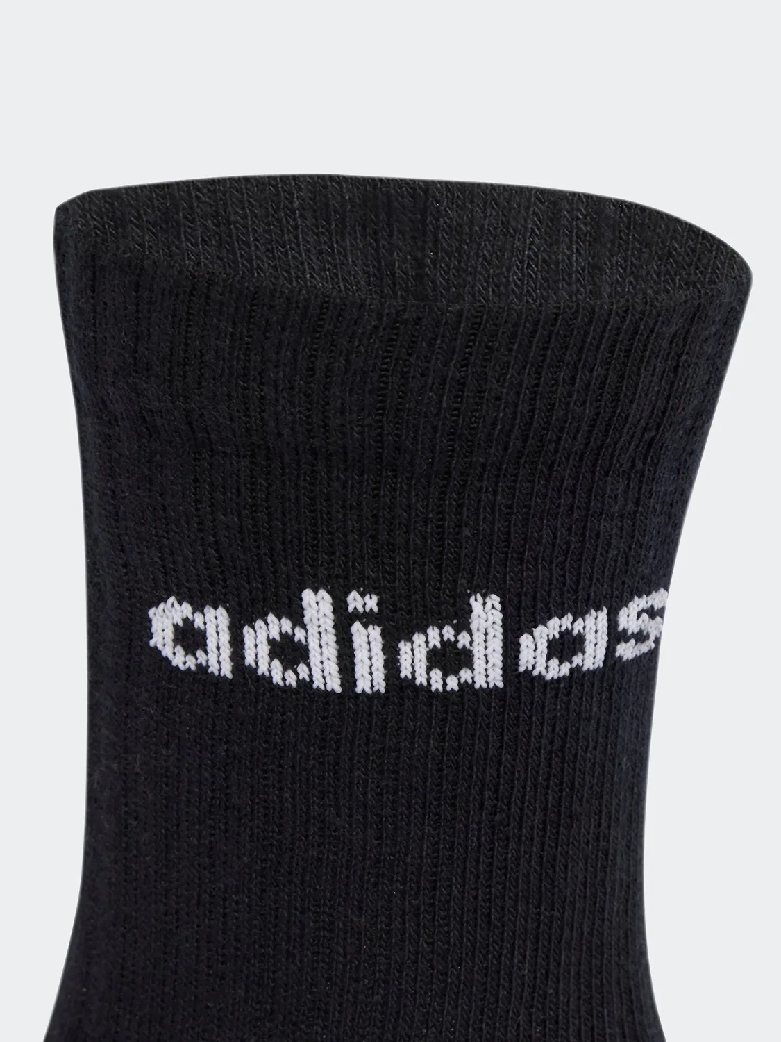 Носки хлопковые Adidas Black Linear, черный — фото 3