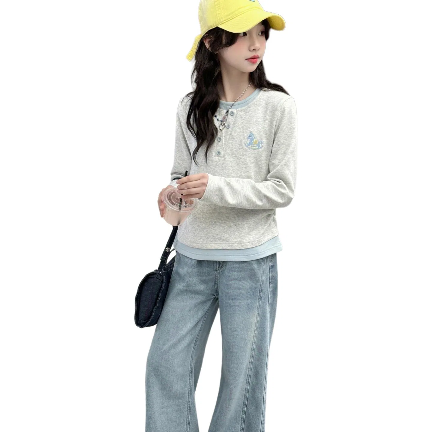 Детская футболка с круглым вырезом MADALLO, Single Blue Base Layer — фото 3