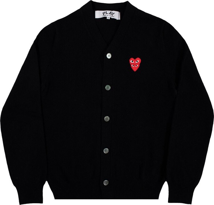 

Кардиган Comme des Garçons PLAY Heart Logo Cardigan 'Black', черный