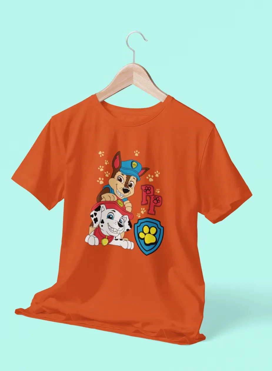 Zoom Футболка с принтом для детей Paw Patrol, оранжевая