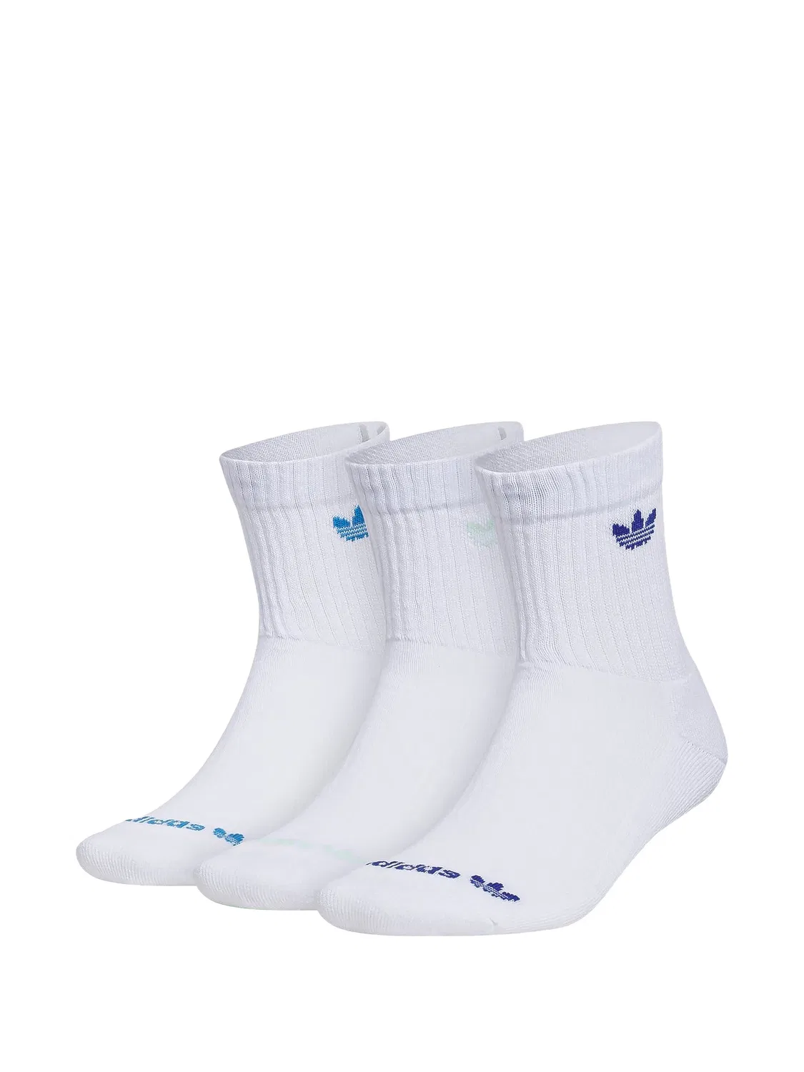 Носки Trefoil в рубчик Adidas, белый