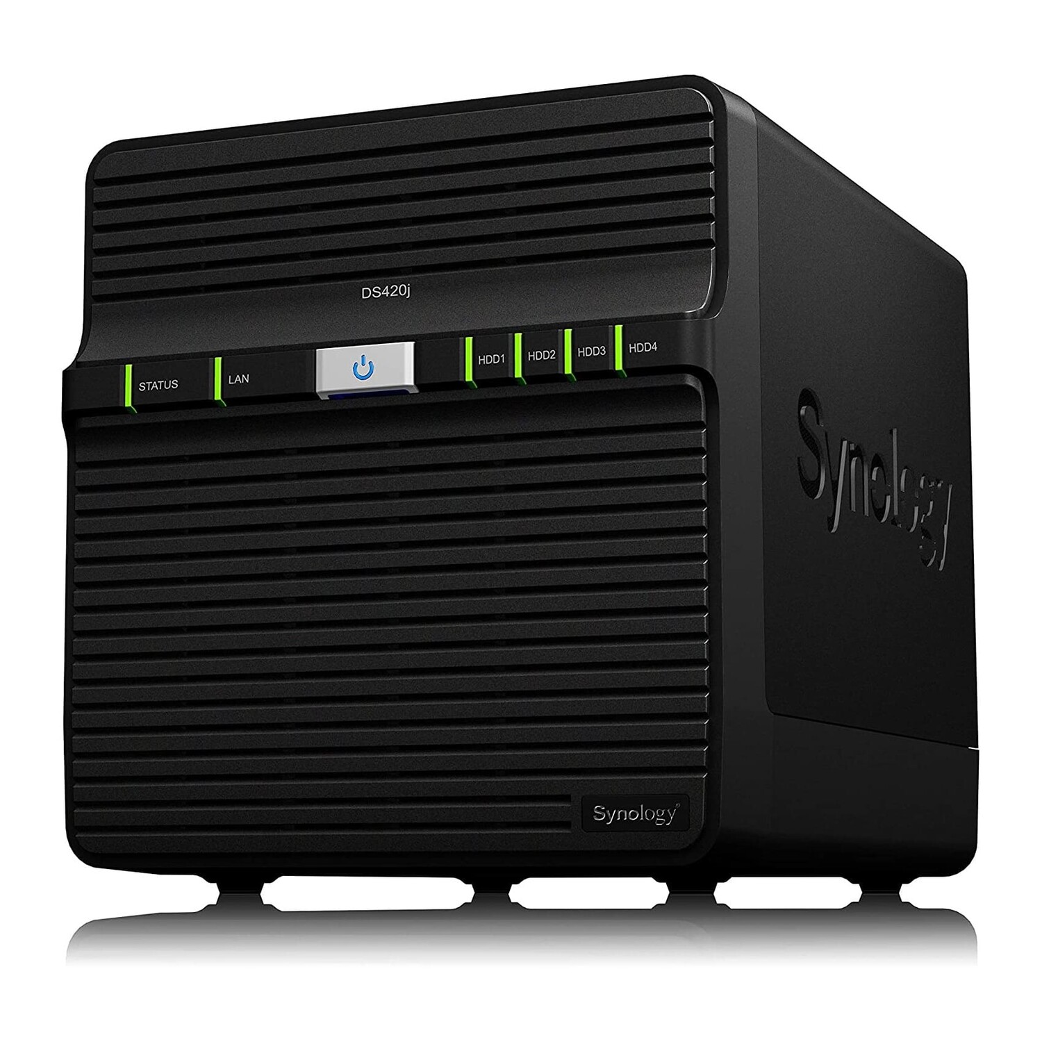 

Сетевое хранилище Synology DiskStation DS420j, 4 отсека, без дисков, черный