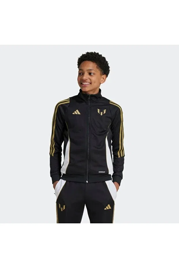 Детская куртка для мальчиков с длинным рукавом messi jacket Adidas, Black — фото 3