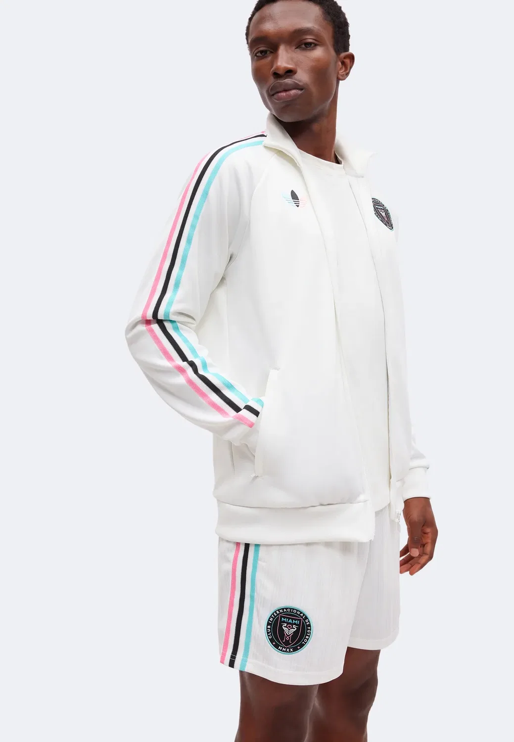 Спортивная куртка Inter Miami - клубная одежда Adidas Originals, White — фото 4