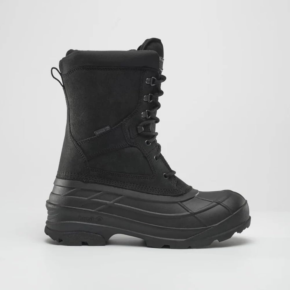 Ботинки Kamik Nation Plus Snow Boot - водонепроницаемые мужские ботинки - подкладка 8 мм - подошва с хорошим сцеплением и зимние ботинки - утепленные ботинки для мужчин - защита от холода до -40F - высота до середины голени, черный — фото 2