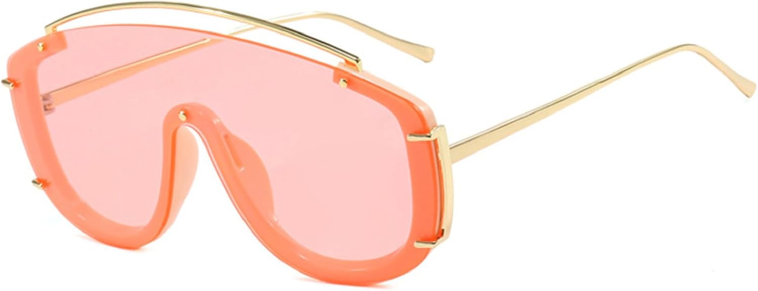 

Солнцезащитные очки Melrose Fashion с леопардовым принтом для женщин, стильные градиентные очки для занятий спортом на открытом воздухе, роскошный металлический дизайн, большие мужские солнцезащитные очки, Pink