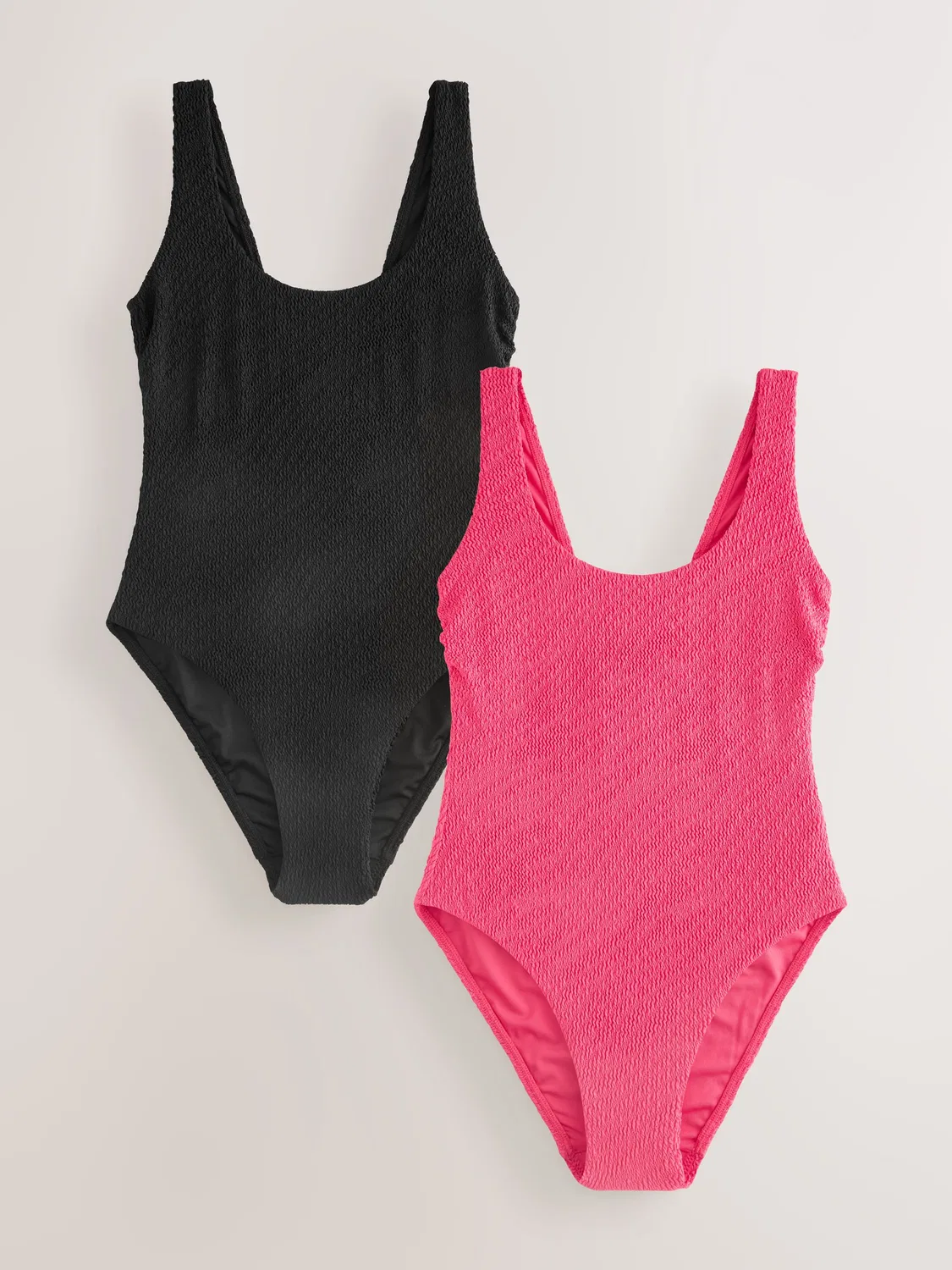 Купальник слитный Next Pink/Black Crinkle, регулировка живота, розовый/черный