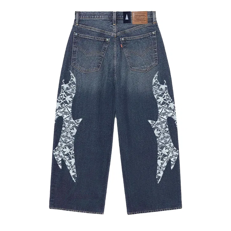 Унисекс джинсы свободного кроя Levis, Цвет Navy Blue — фото 3