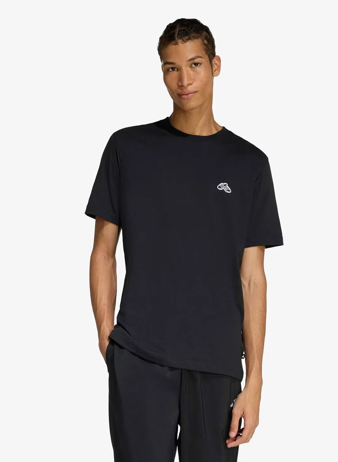 Футболка с принтом Summer Slide Trim Graphic Adidas, черный