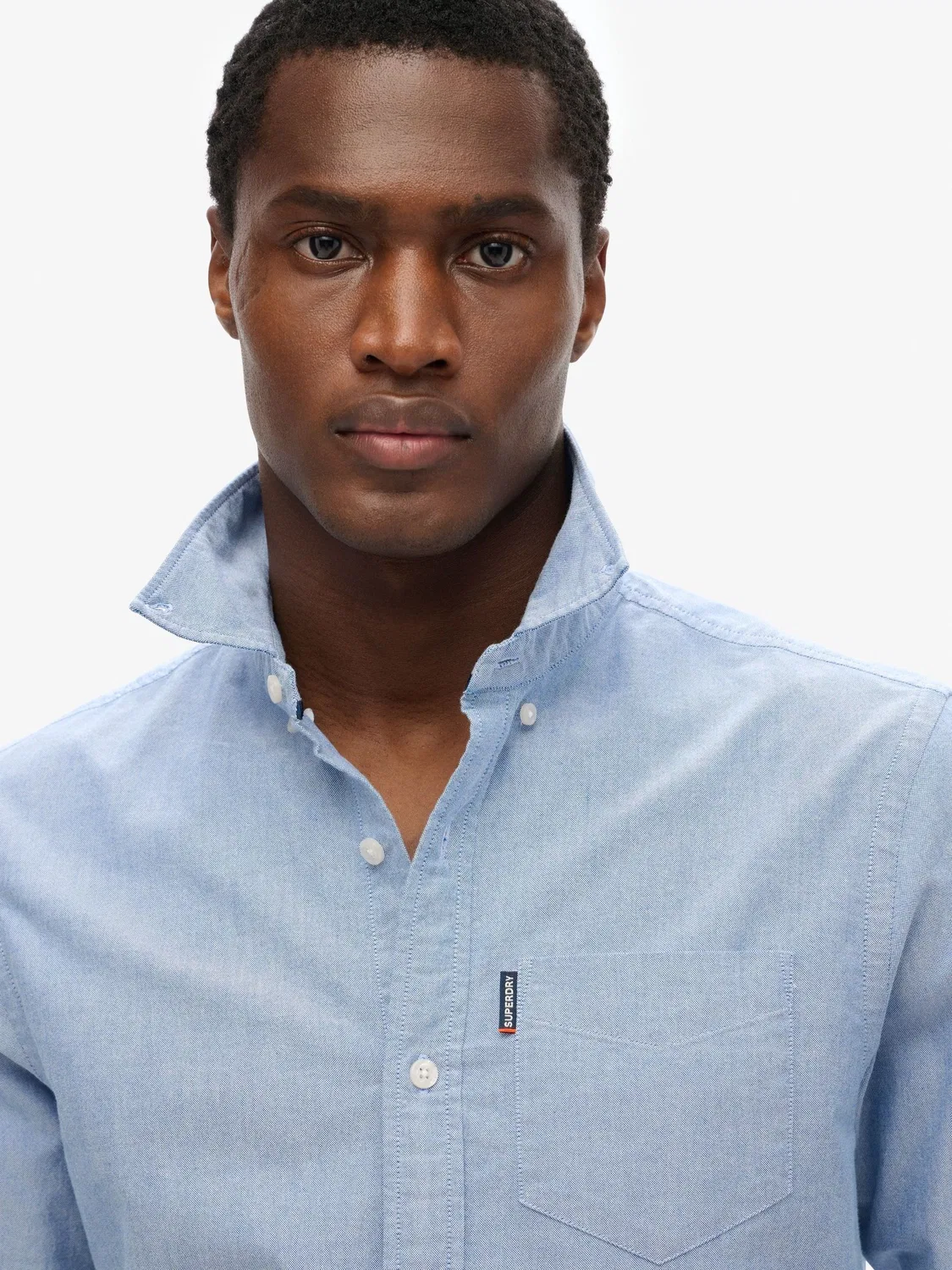 Рубашка оксфордская Superdry Essentials, Light Blue — фото 2