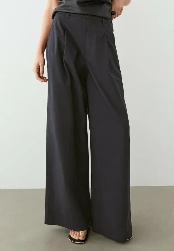 Брюки из хлопка с эластаном Trousers Massimo Dutti, dark blue, темно-синий
