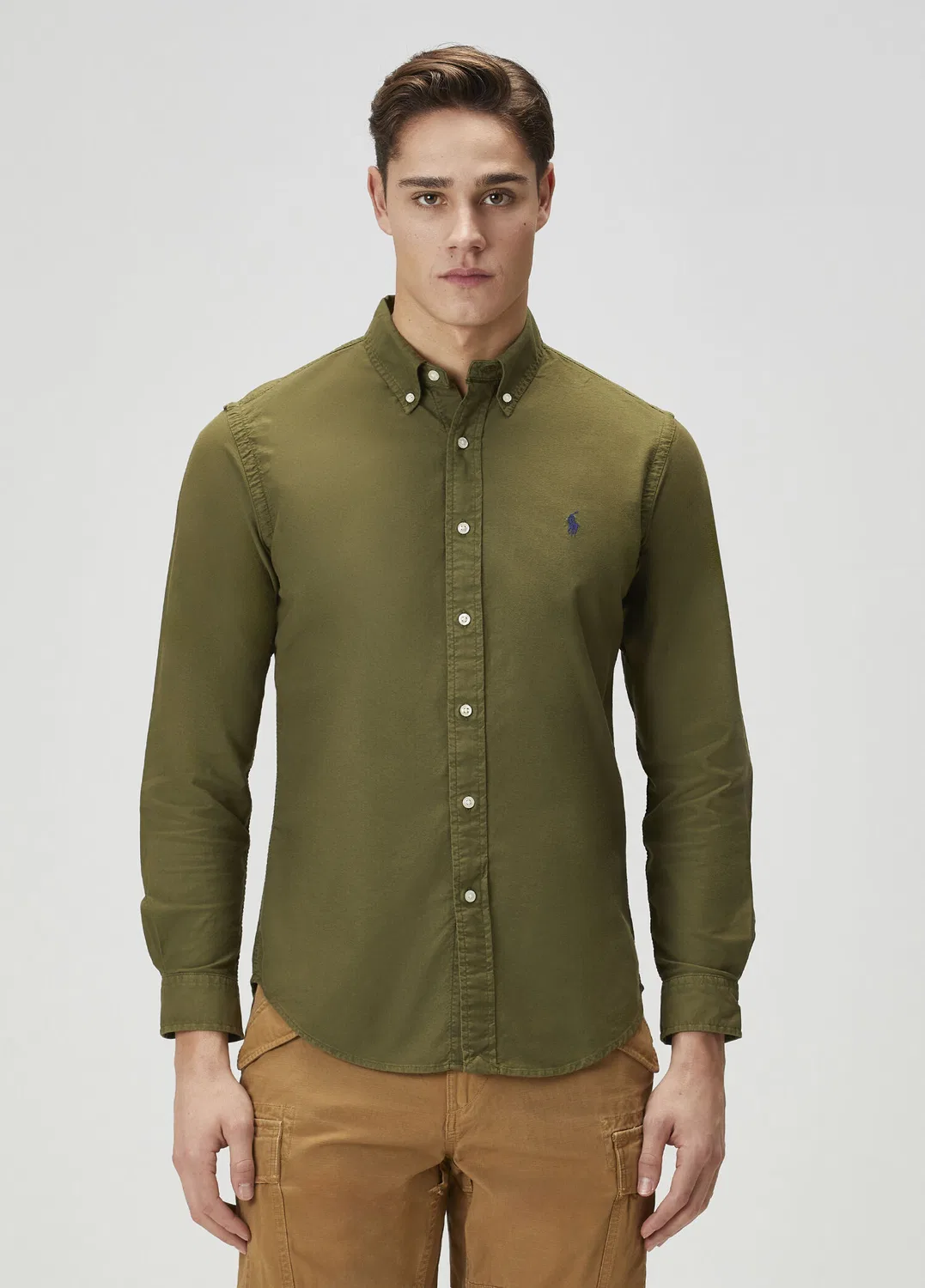 Рубашка Oxford Custom Fit Polo Ralph Lauren, dark green