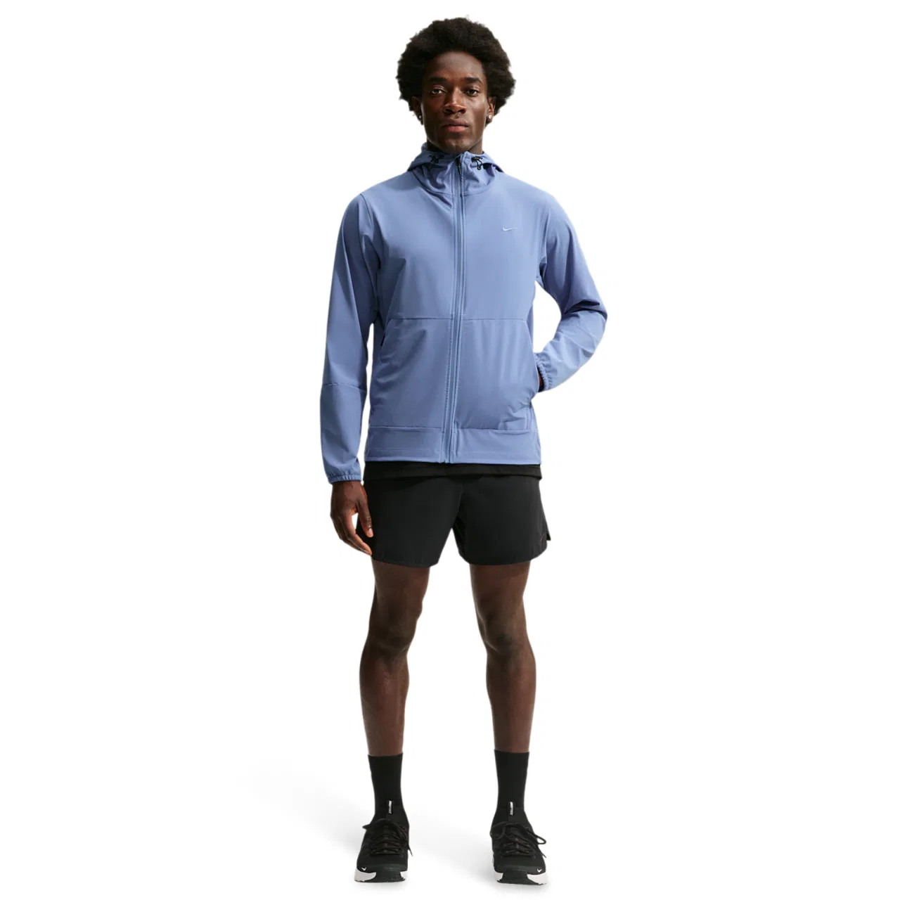 Мужская куртка с капюшоном и водоотталкивающей пропиткой Nike Unlimited Jacket, Nike, Indigo Storm Black Indigo Storm — фото 3