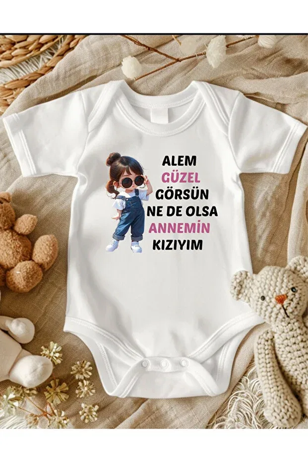 Детское боди для новорожденных с принтом Mother Lupi, Navy Blue