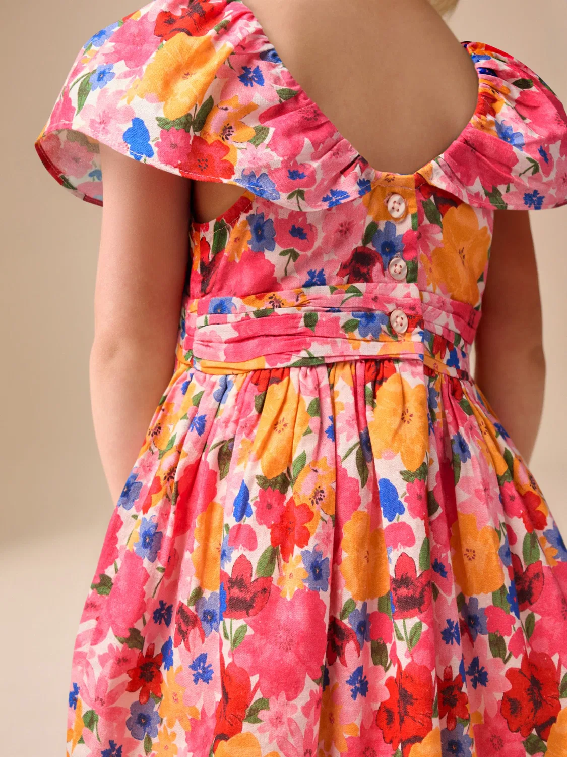 Платье с ангельскими рукавами, Multi Bright Print Next, мультиколор — фото 4