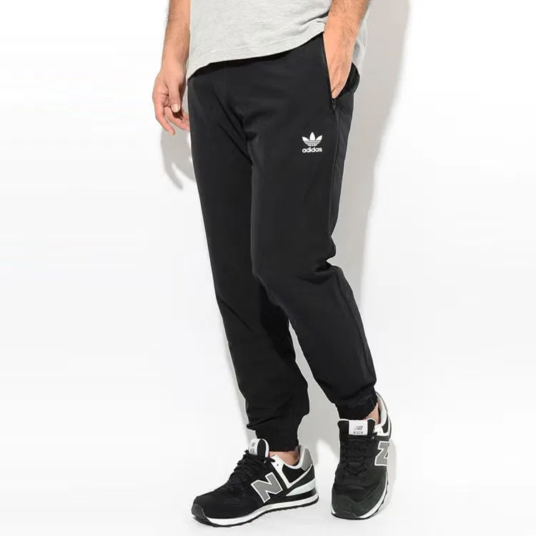 Спортивные штаны на молнии с карманами Adidas, черный — фото 2
