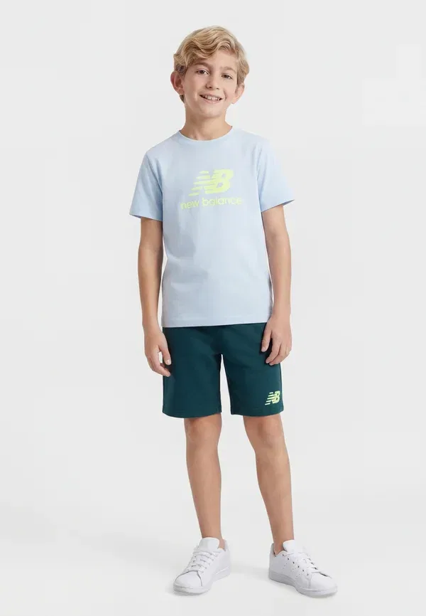 Комплект из футболки и шорт из хлопка New Balance, синий