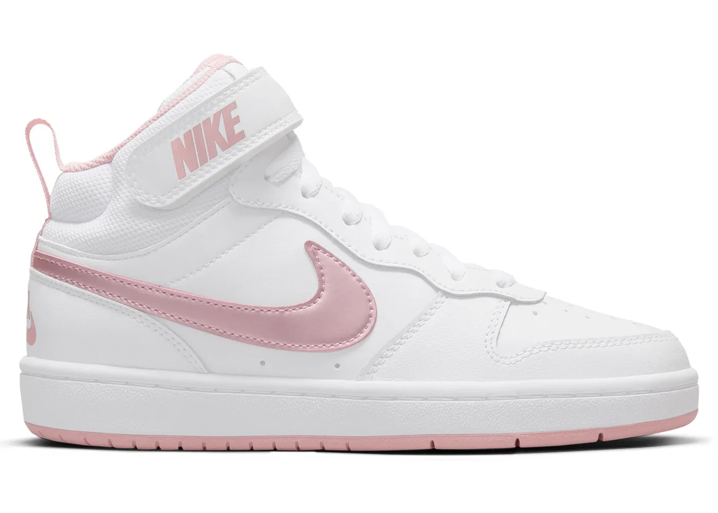Детские кроссовки Lifestyle Nike Court Borough Mid 2, White/Pink Glaze