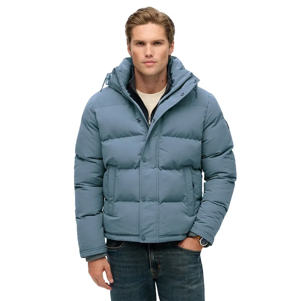 Куртка пуховая короткая Everest Superdry, серый