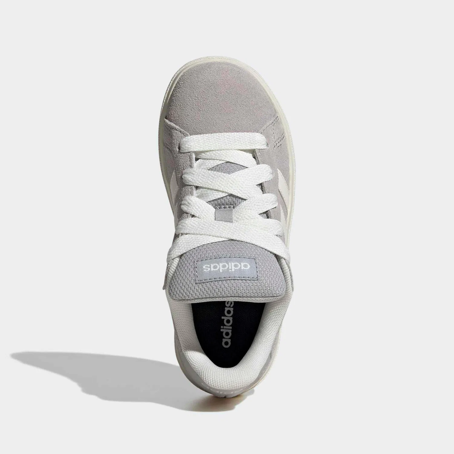 Детские кроссовки с замшевым верхом Grand Court 00 Base Adidas, Hellgrau Weiss — фото 2