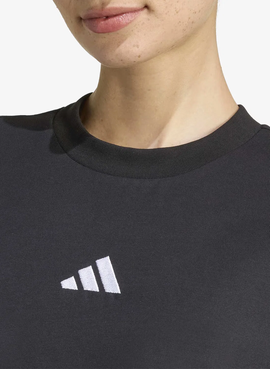 Платье-футболка свободного кроя 3-Stripes essential Adidas, черный — фото 3