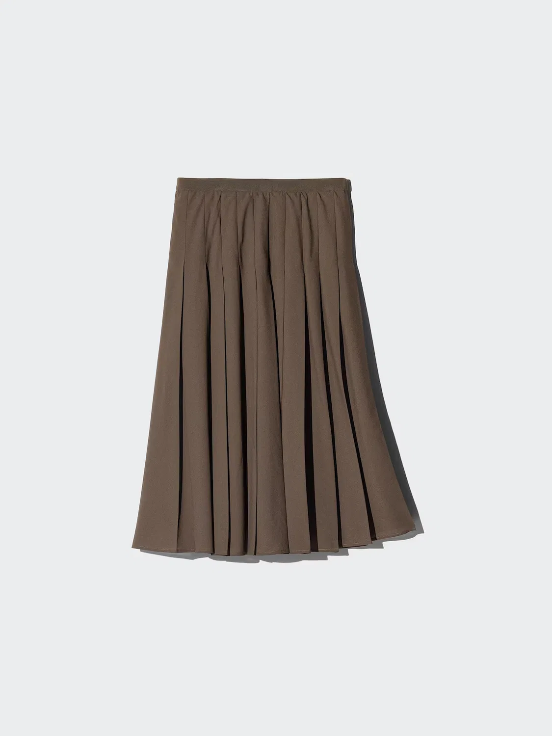 Плиссированная юбка-миди из шифона Uniqlo, черный — фото 3