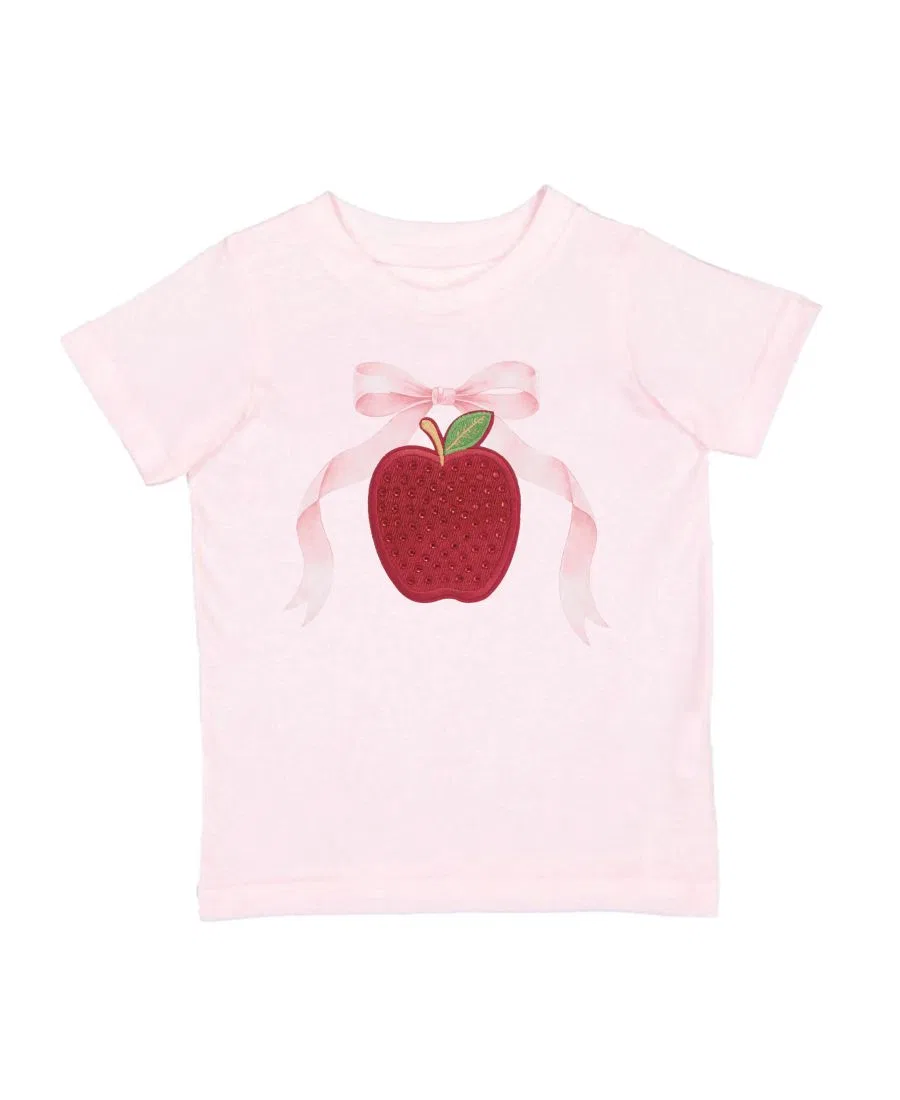 Детская футболка с аппликацией из страз и коротким рукавом Sweet Wink, Ballet Pink