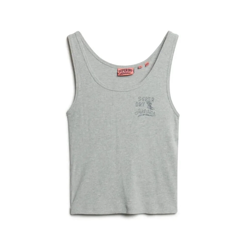 Женский топ без рукавов Athletic Essential Superdry, Grau Betongrau