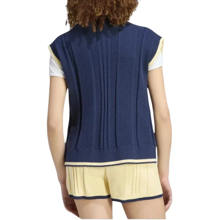 Женский жилет Cable Knit Vest Asia SIzing 'Night Indigo' adidas, Night Indigo — фото 2