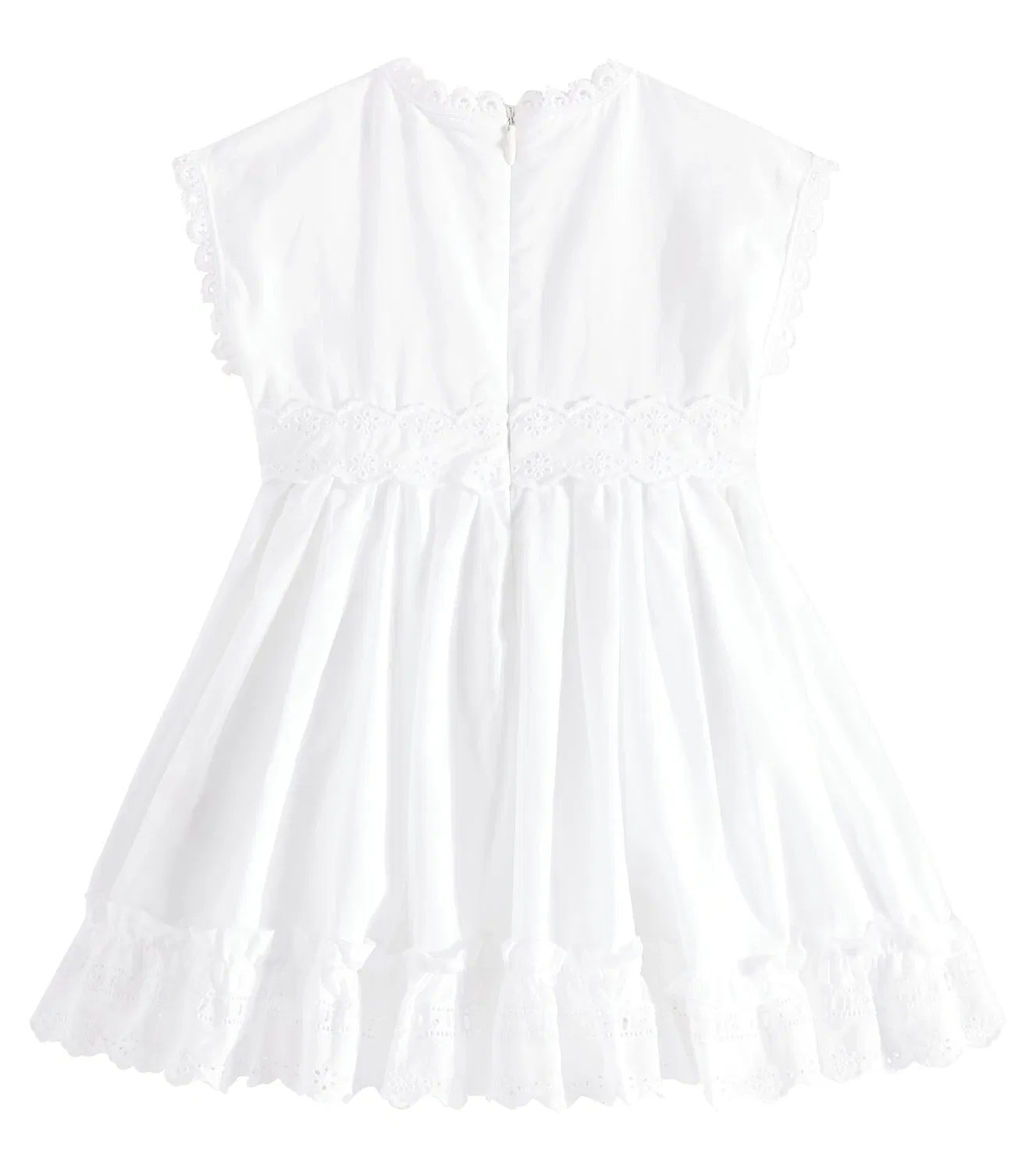 Нарядное платье из хлопка с вышивкой Dolce&Gabbana Kids, белый — фото 2