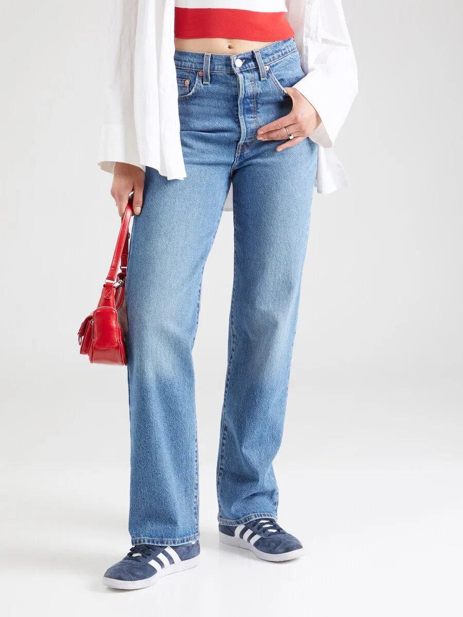 Джинсы LEVI'S Regular Jeans 'Ribcage Full Length' синего цвета — фото 3