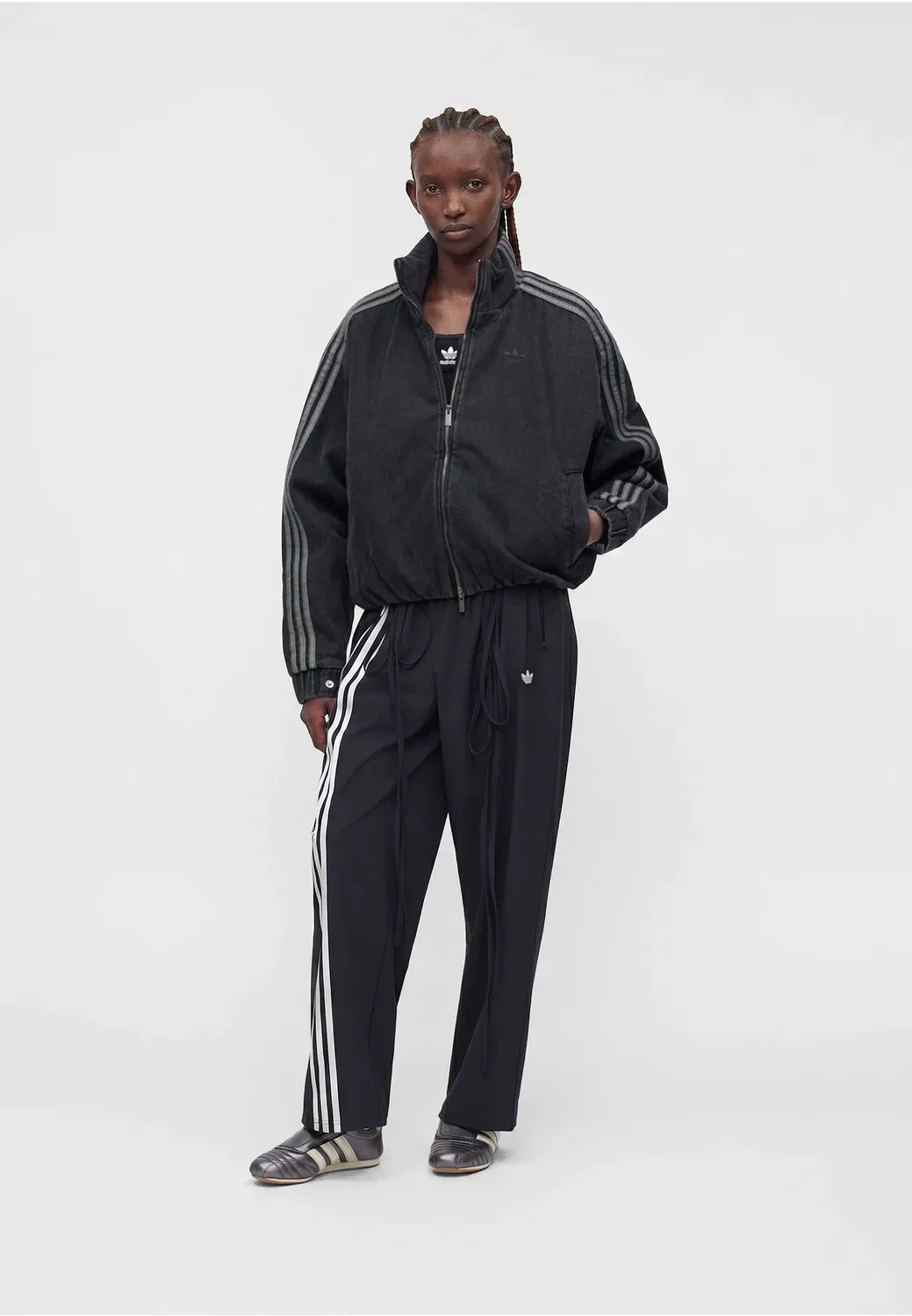 Firebird - джинсовая куртка Adidas Originals, Black Denim — фото 2