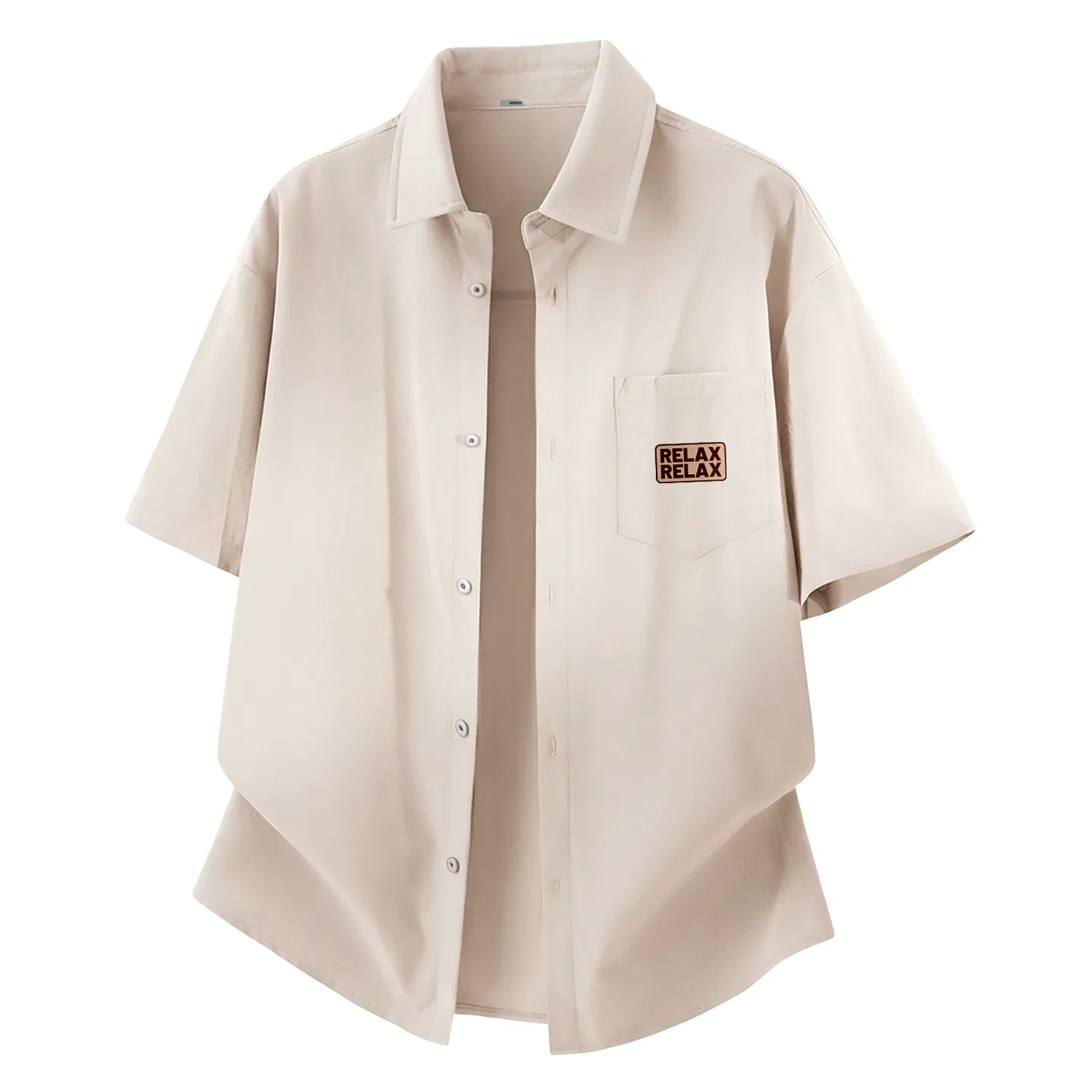 Детская рубашка с отложным воротником Ice Silk Quick Dry MINISO, Ice Silk Quick Dry White (Relax Chest Logo) — фото 3