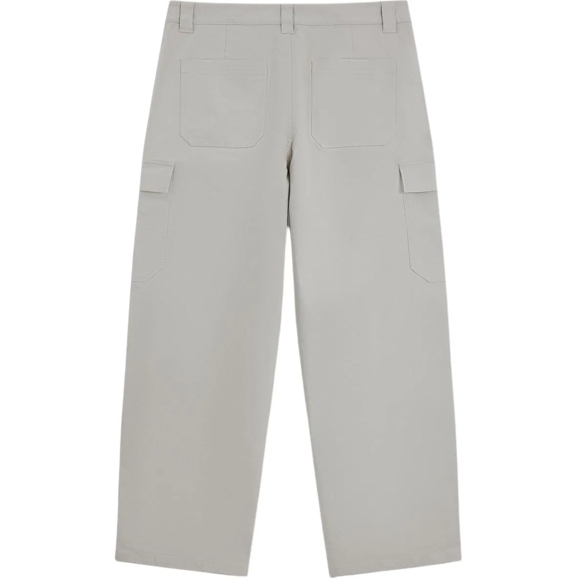 Мужские широкие брюки GAP, Light Gray White — фото 3