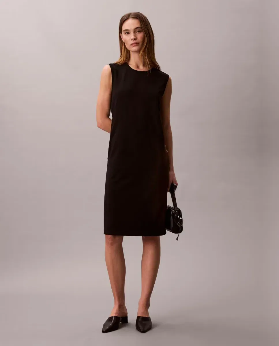 Женское платье миди из крепа Calvin Klein, Negro