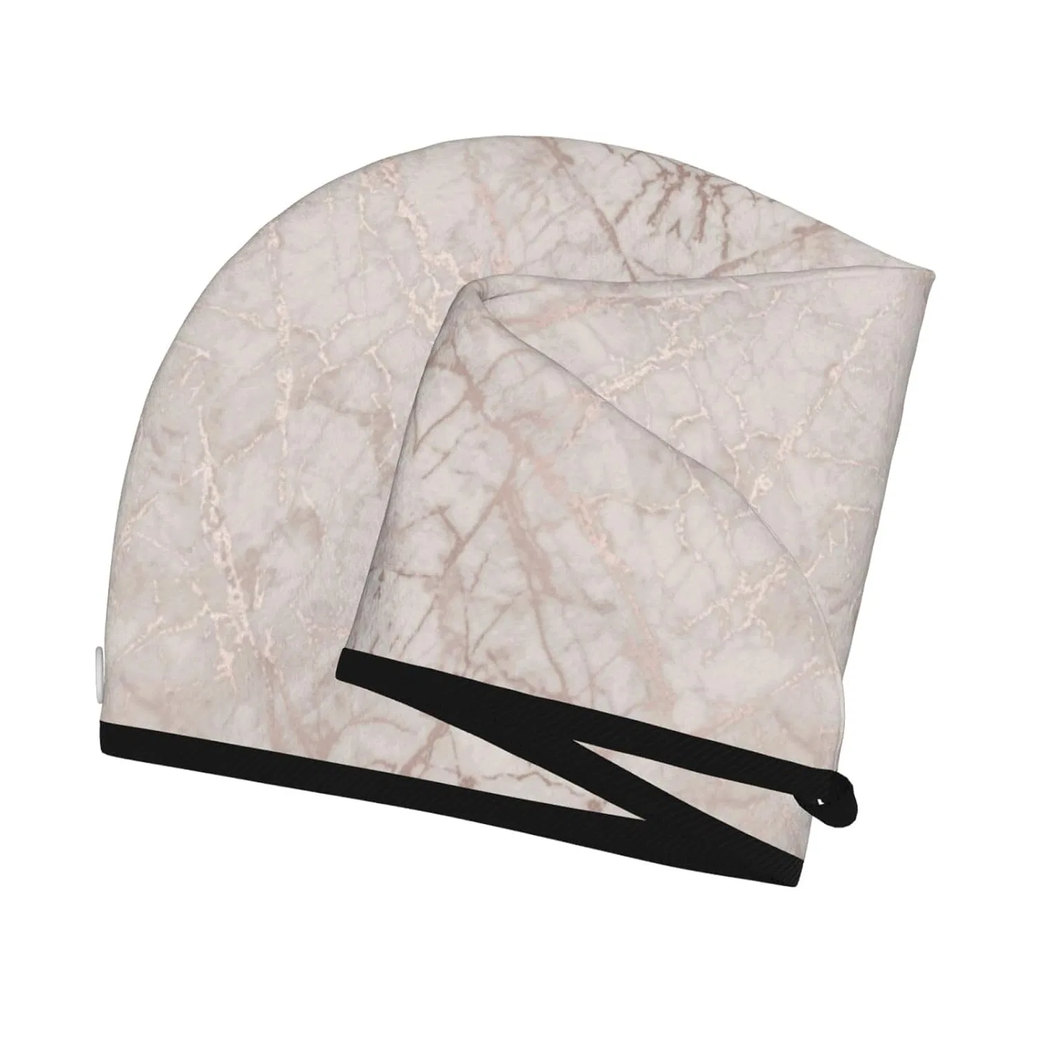Шапочка для душа Coral Velvet Dry Hair Cap, OCELIO, Polyester, 64x26x0.5 см, Roségoldener Marmor — фото 3