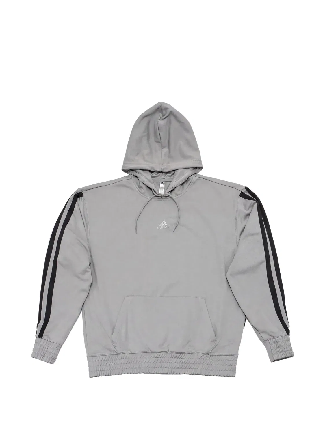 Полосатая куртка с капюшоном Adidas, серый