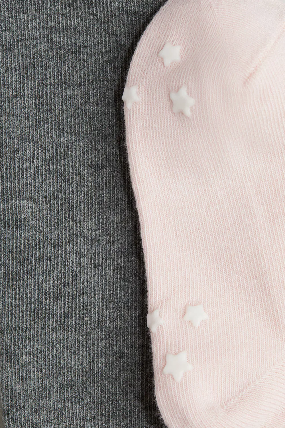 Комплект из 2 противоскользящих колготок тонкой вязки H&M, Grau/Rosa — фото 2