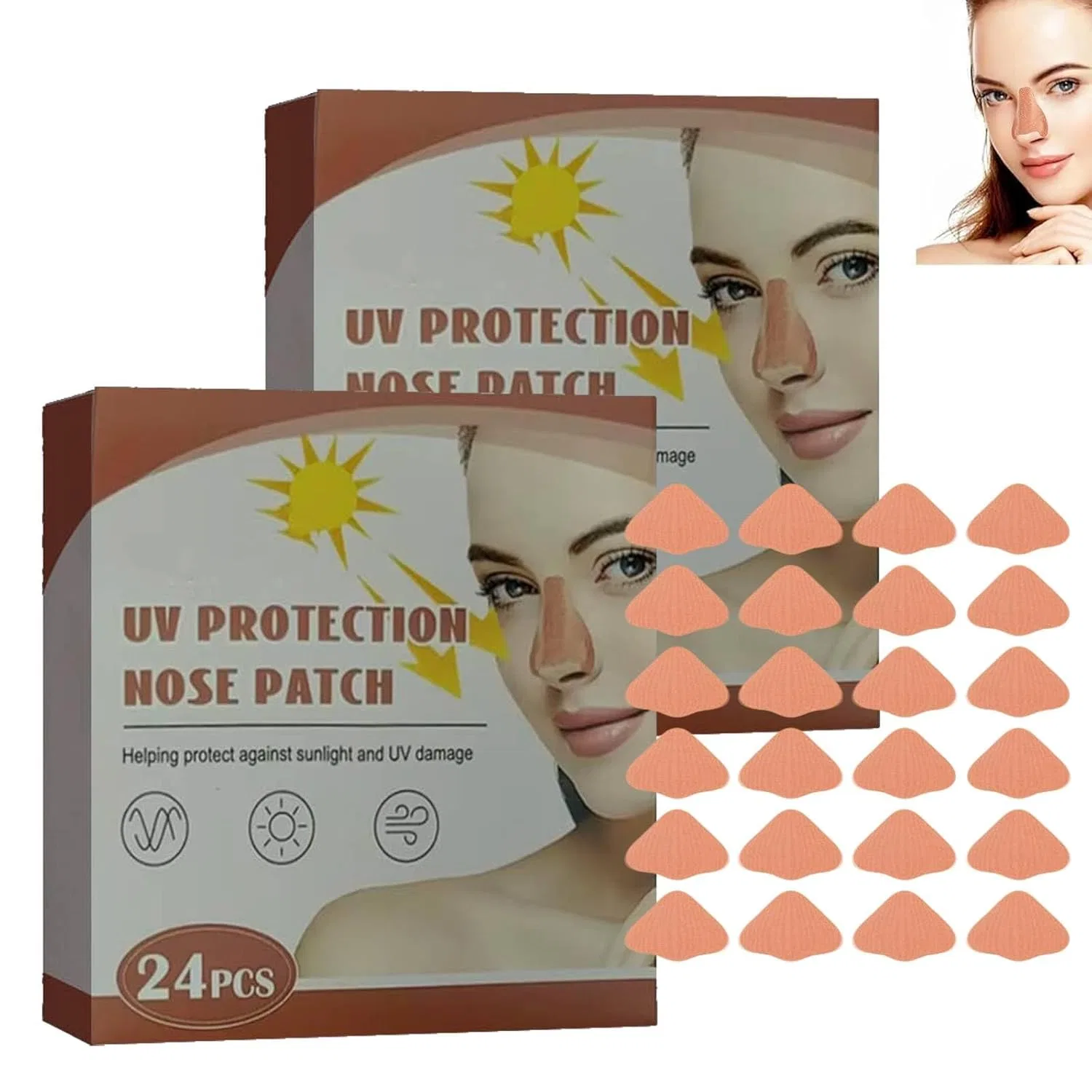 Солнцезащитные патчи для носа, SPF 30, 48 шт Generic